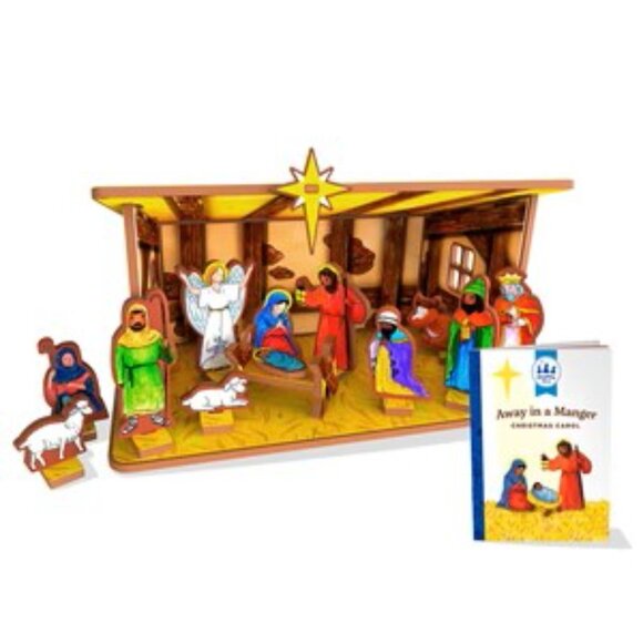 Storytime Toys Away in a Manger Playset and Song Book - Picture 3 of 3